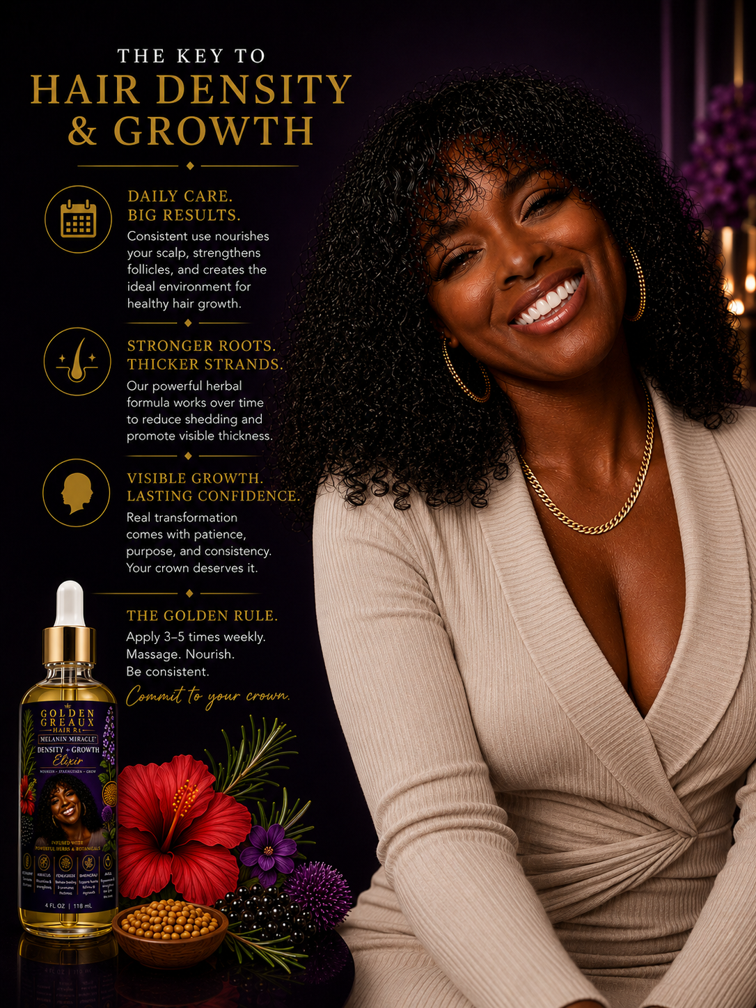 Melanin Miracle™
Hair Density & Growth Elixir