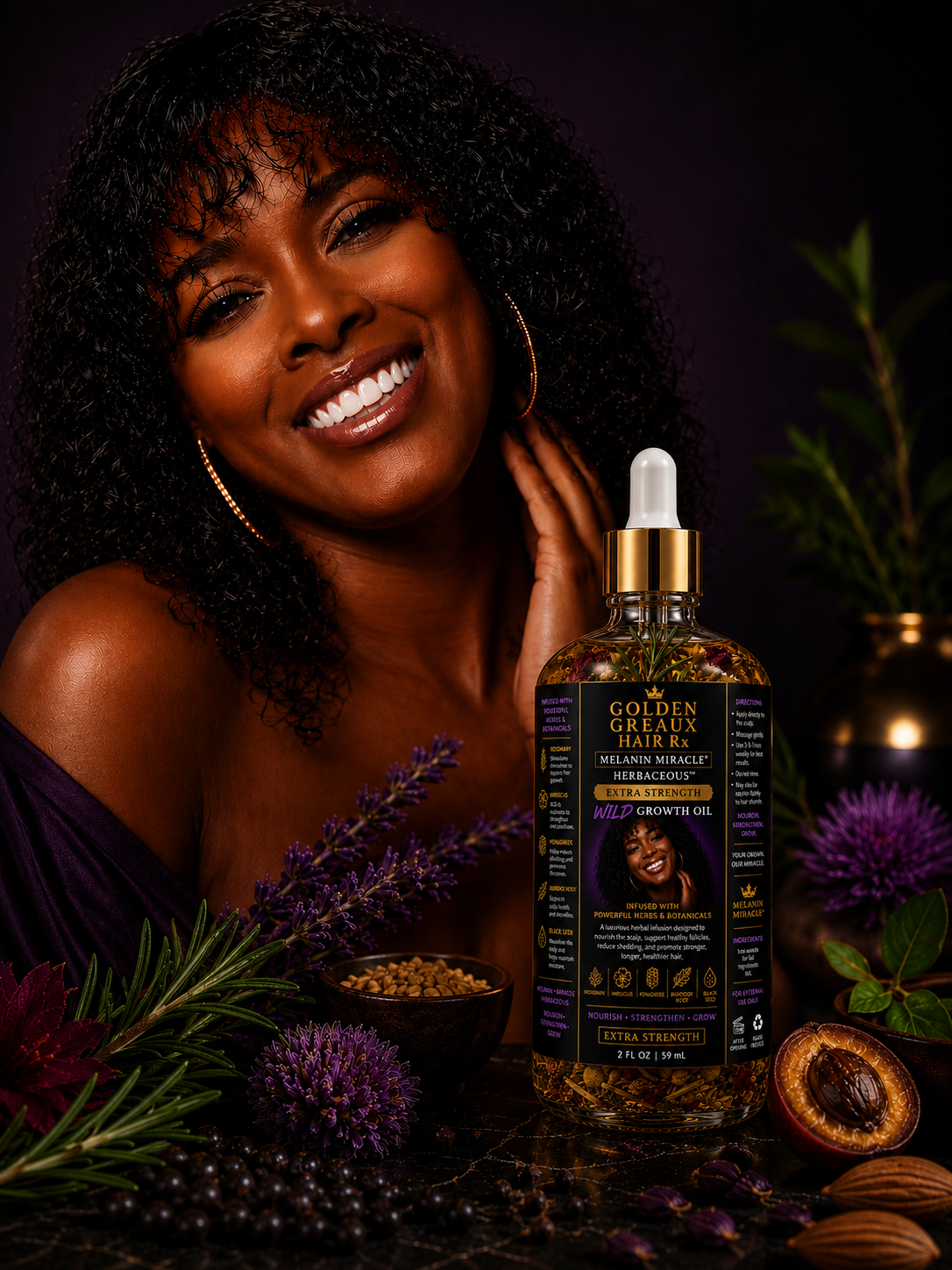 Melanin Miracle™ HERBaceous WILD Growth Oil