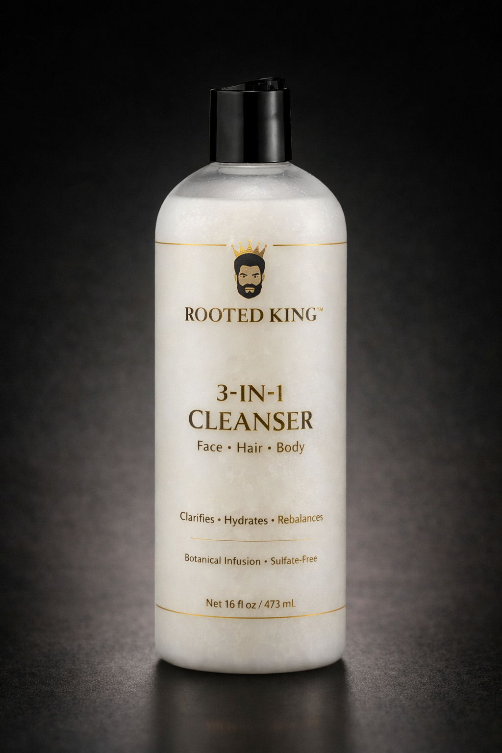 Rooted King 3-in-1 Face, Hair & Body Cleanser