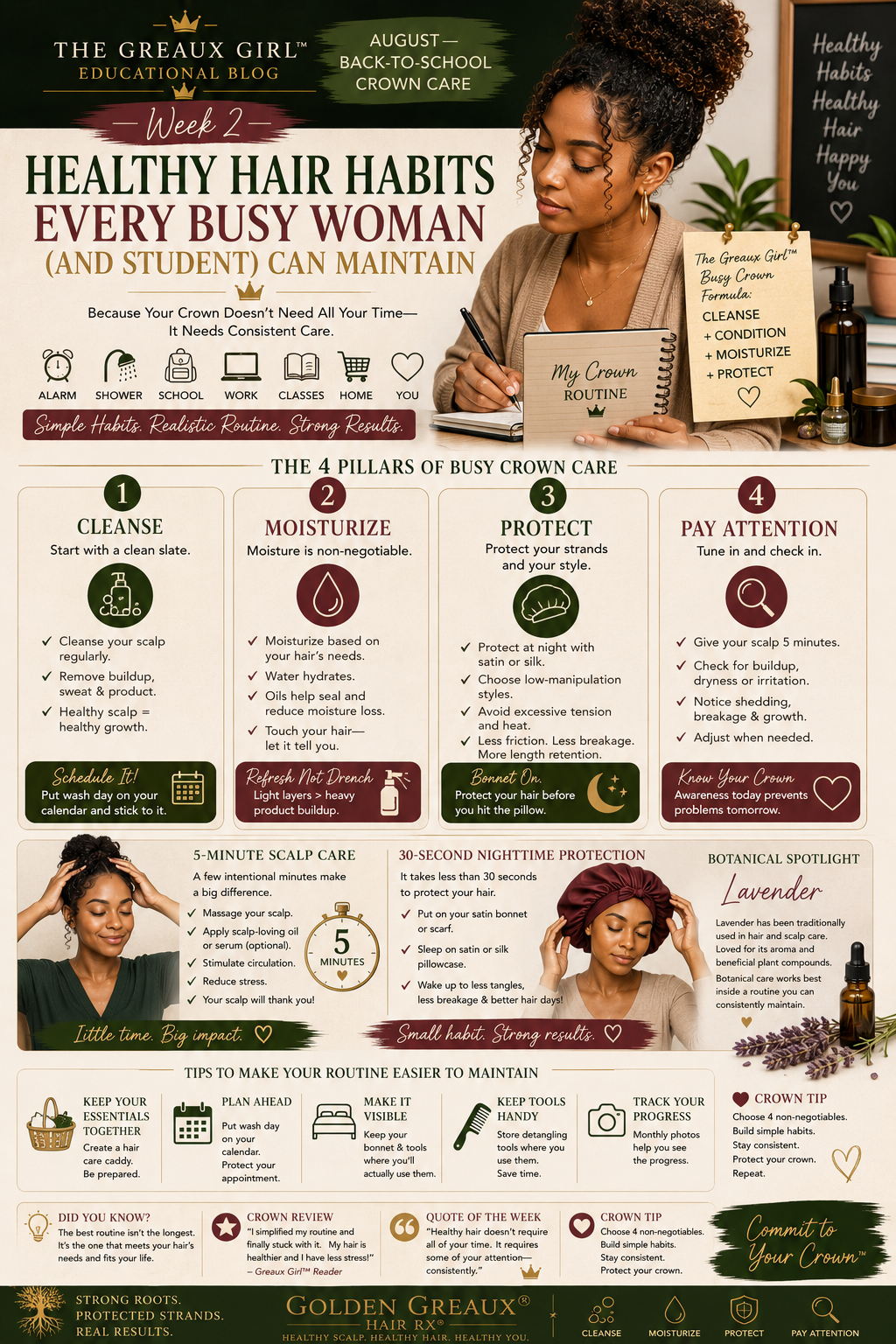 Healthy Hair Habits Every Busy Woman (and Student) Can Maintain