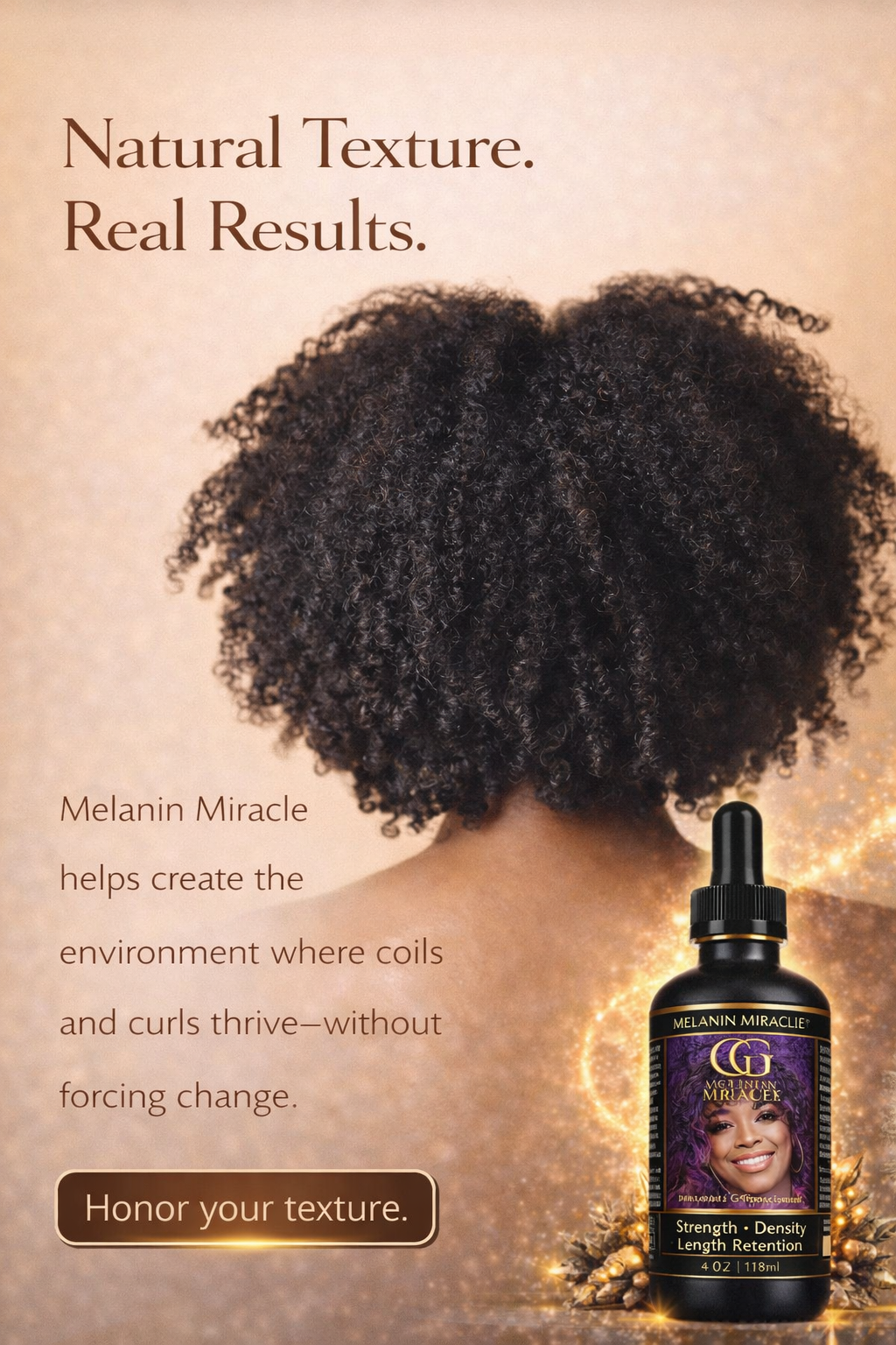Melanin Miracle— Luxury Botanical Hair Density and Growth Elixir