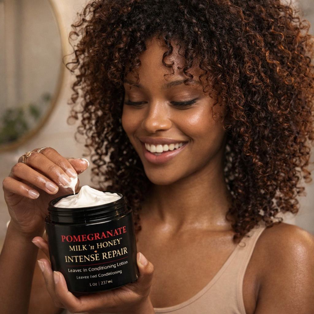 Pomegranate Milk ‘n Honey™
 Intense Repair Leave-in Hair Lotion