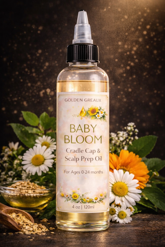 Baby Bloom— Cradle Cap & Scalp Prep Oil Baby Hair Oil | Ages 0-24 months