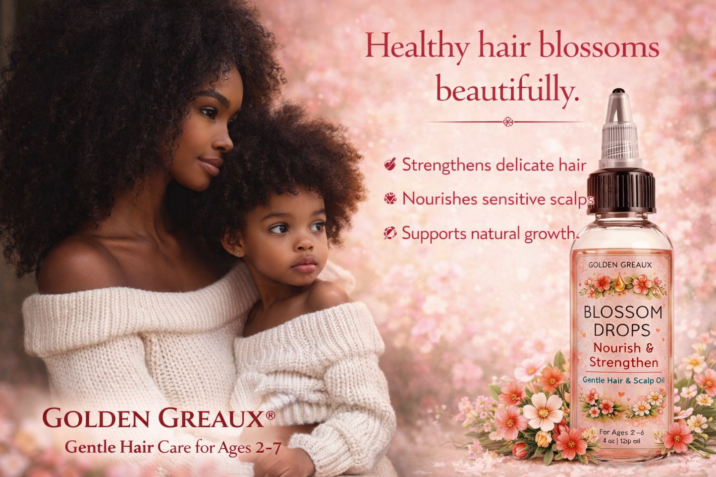 Blossom Drops— Nourish & Strengthen Kids Hair Oil | For Ages 2-6