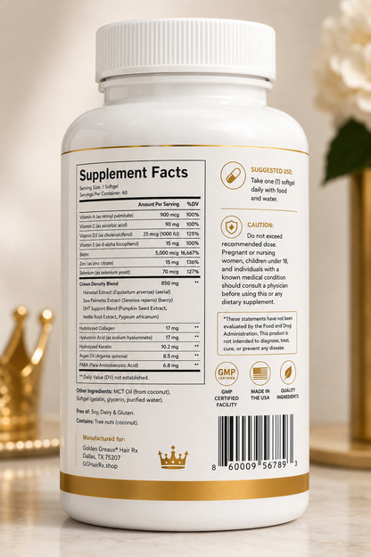 Crown Vitality™ Hair Density + Growth Support Softgels