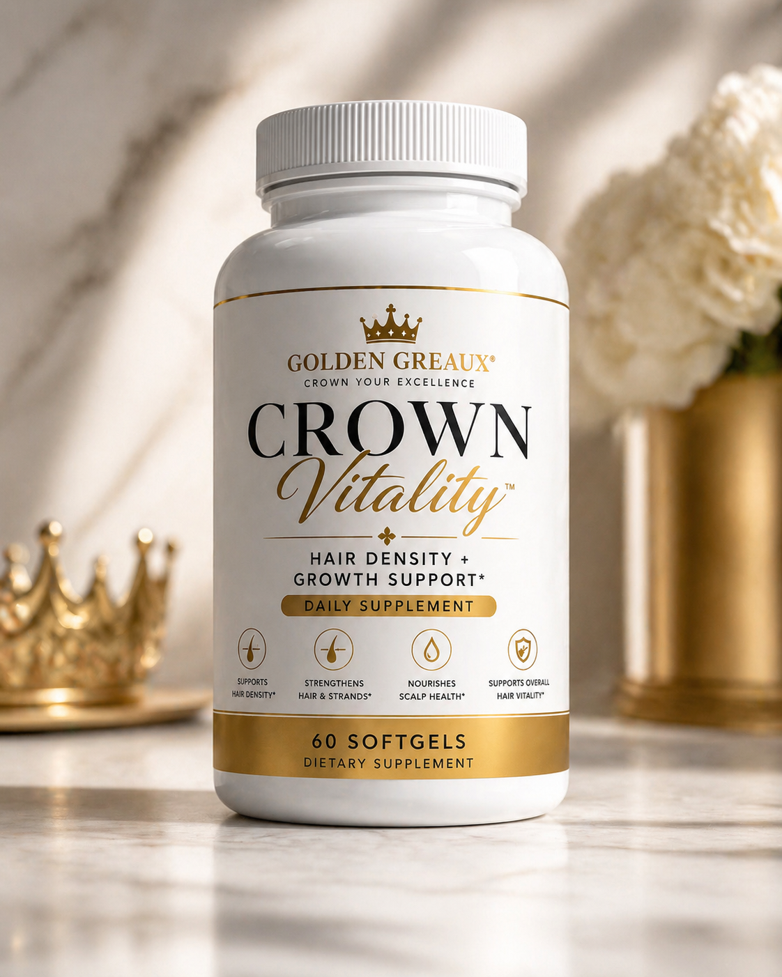 Crown Vitality™ Hair Density + Growth Support Softgels