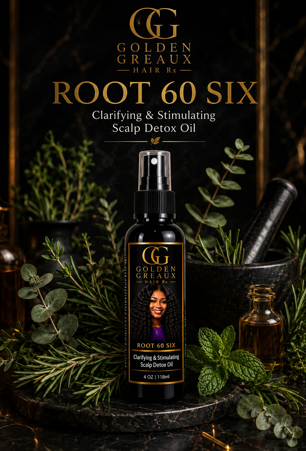 ROOT 60 Six™
Clarifying & Stimulating Scalp Detox Oil Spray