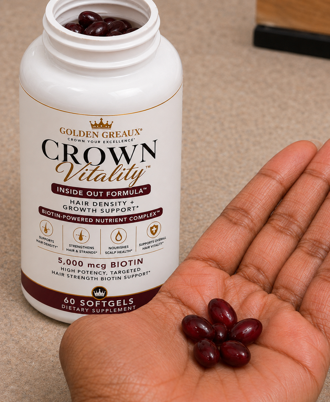 Crown Vitality™ INSIDE OUT FORMULA Hair Density + Growth Support