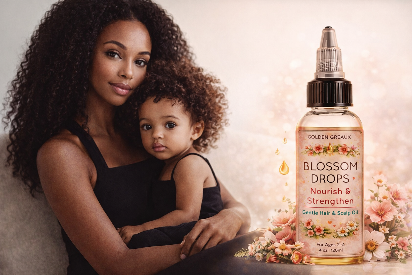 Blossom Drops— Nourish & Strengthen Kids Hair Oil | For Ages 2-6