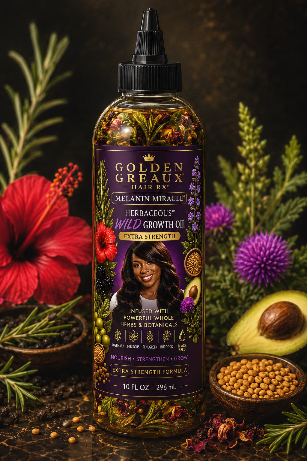 Melanin Miracle™ HERBaceous WILD Growth Oil — large