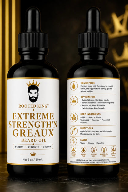 Rooted King Extreme Strength ‘n Greaux Beard Oil
