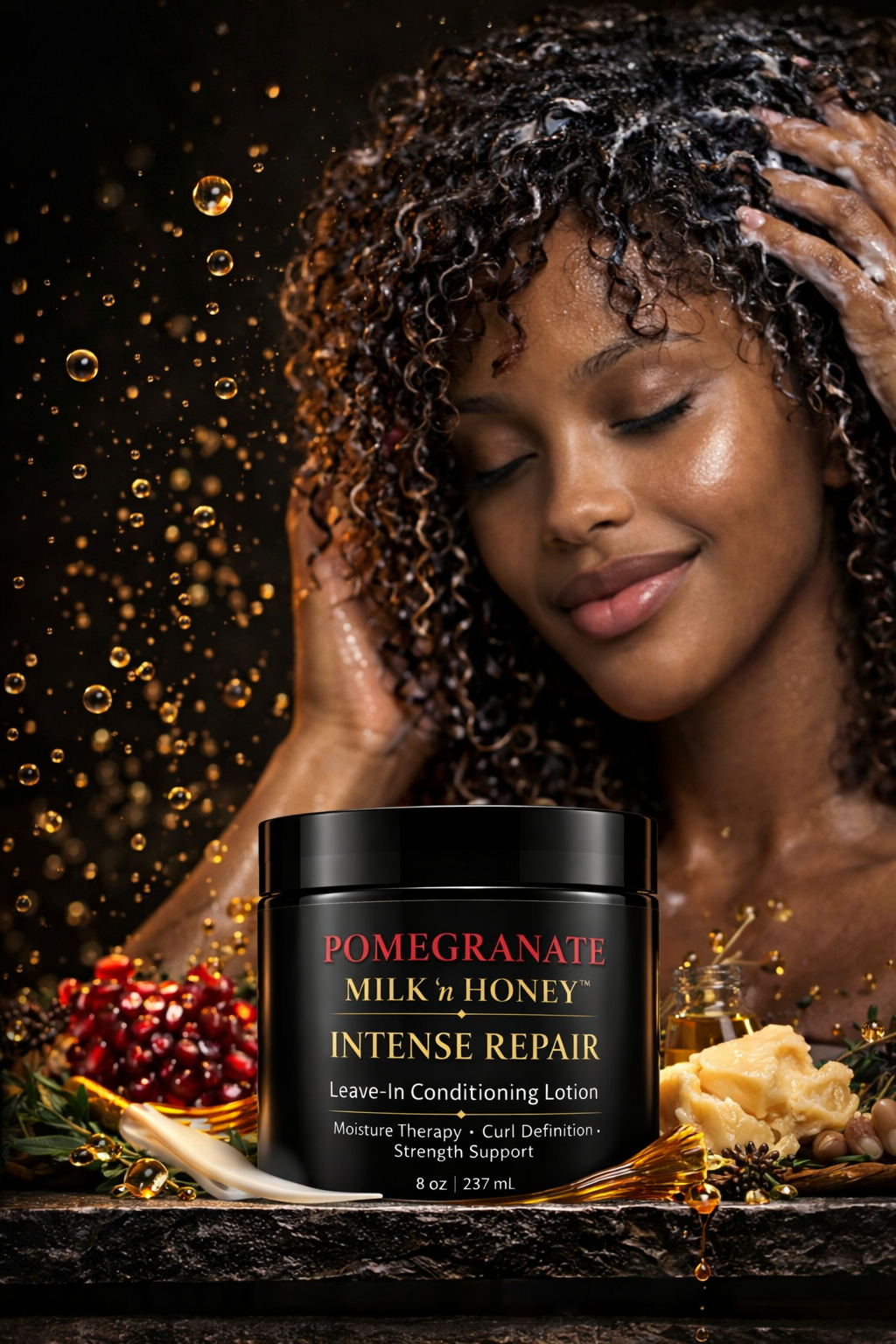 Pomegranate Milk ‘n Honey™
 Intense Repair Leave-in Hair Lotion