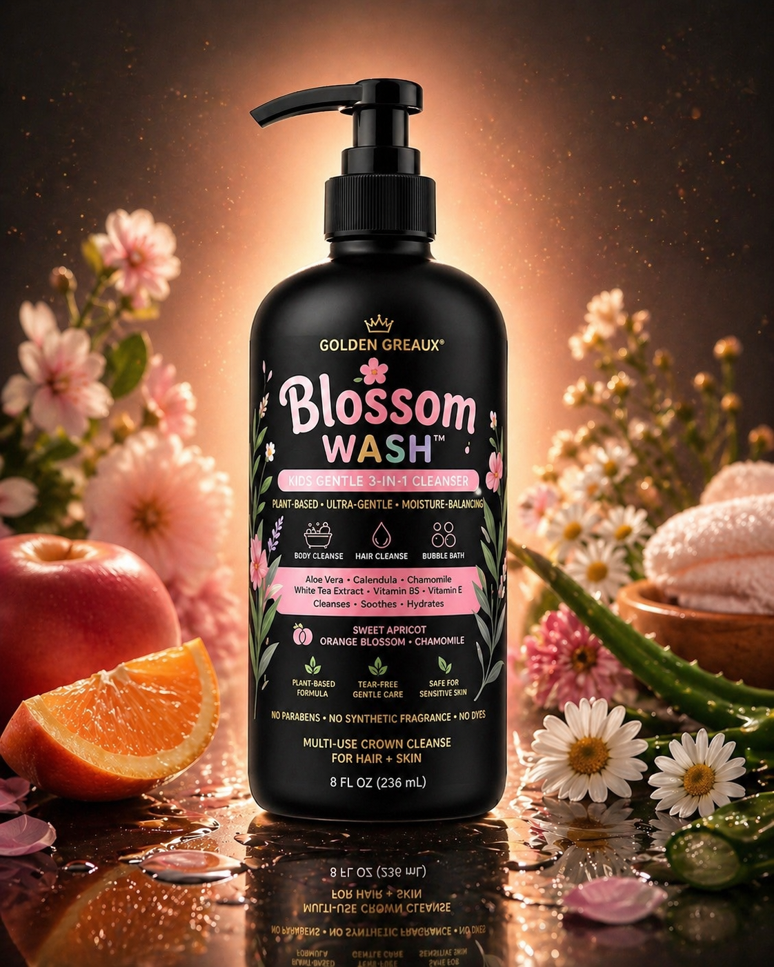 Blossom Wash™
Kids Gentle 3-in-1 Cleanser
