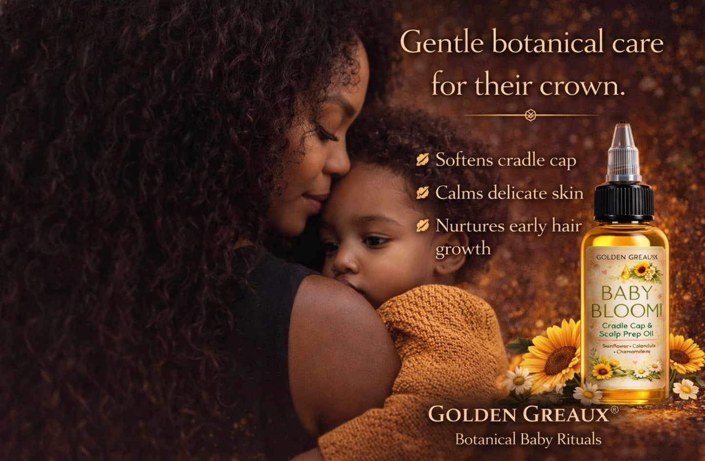Baby Bloom— Cradle Cap & Scalp Prep Oil Baby Hair Oil | Ages 0-24 months