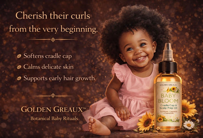 Baby Bloom— Cradle Cap & Scalp Prep Oil Baby Hair Oil | Ages 0-24 months