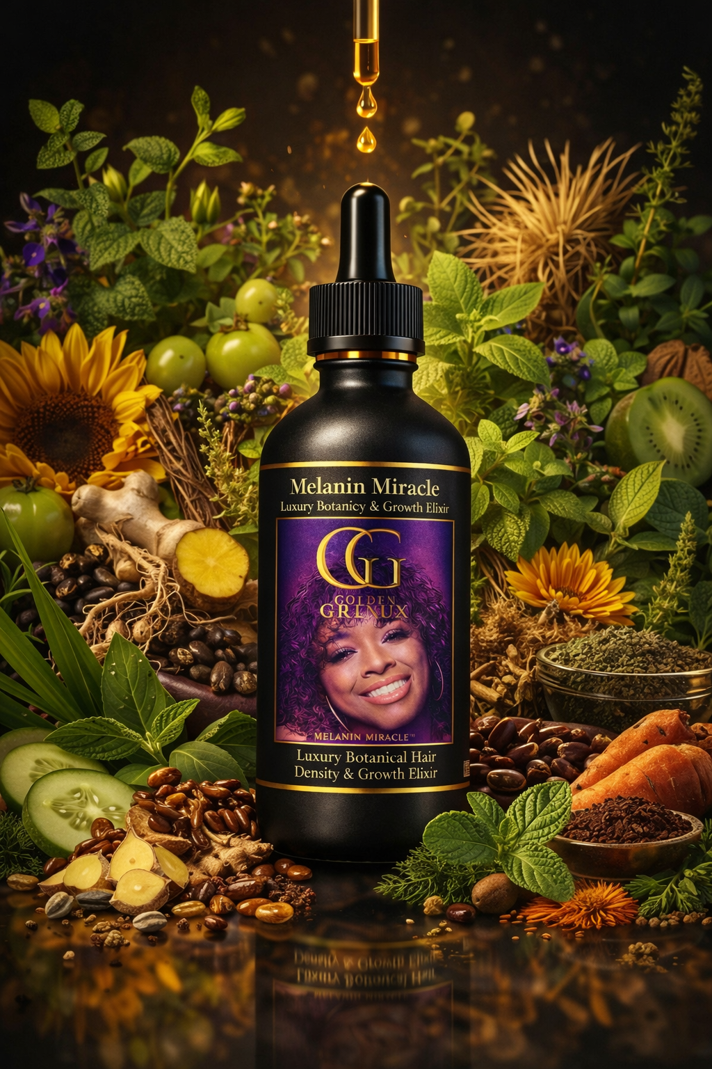 Melanin Miracle— Luxury Botanical Hair Density and Growth Elixir